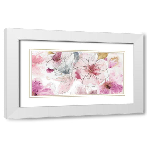 Pretty In PInk III White Modern Wood Framed Art Print with Double Matting by Jensen, Asia