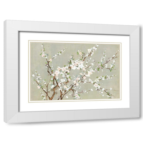Geisha White Modern Wood Framed Art Print with Double Matting by Jensen, Asia