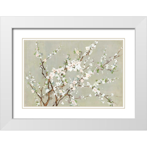 Geisha White Modern Wood Framed Art Print with Double Matting by Jensen, Asia