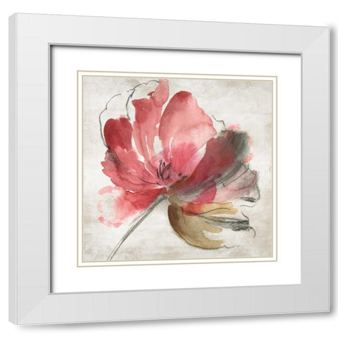 Mary I White Modern Wood Framed Art Print with Double Matting by Jensen, Asia