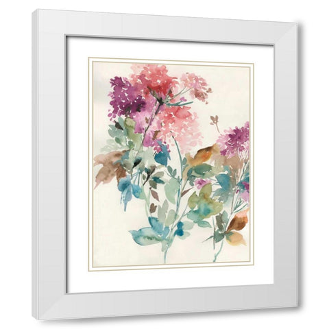 Sweet Hydrangea II White Modern Wood Framed Art Print with Double Matting by Jensen, Asia