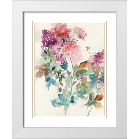 Sweet Hydrangea II White Modern Wood Framed Art Print with Double Matting by Jensen, Asia