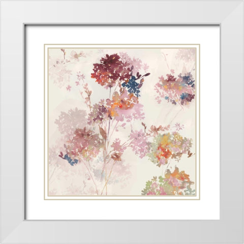 Sweet Hydrangea III White Modern Wood Framed Art Print with Double Matting by Jensen, Asia