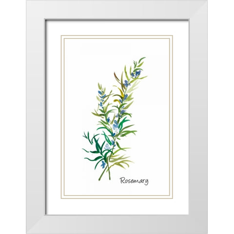Rosemary II White Modern Wood Framed Art Print with Double Matting by Jensen, Asia