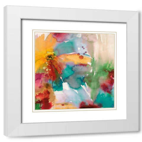 Elena I White Modern Wood Framed Art Print with Double Matting by Jensen, Asia