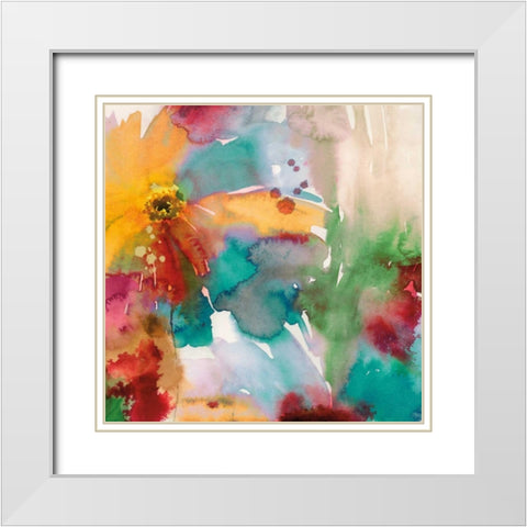 Elena I White Modern Wood Framed Art Print with Double Matting by Jensen, Asia