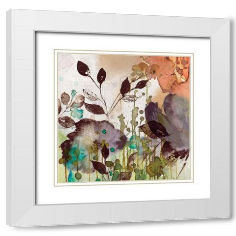 Autumn Song I White Modern Wood Framed Art Print with Double Matting by Jensen, Asia