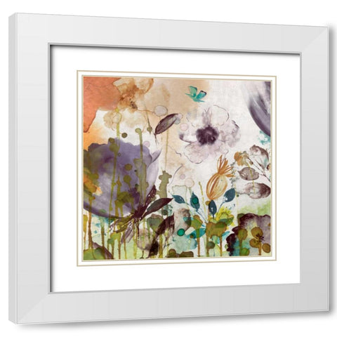 Autumn Song II White Modern Wood Framed Art Print with Double Matting by Jensen, Asia
