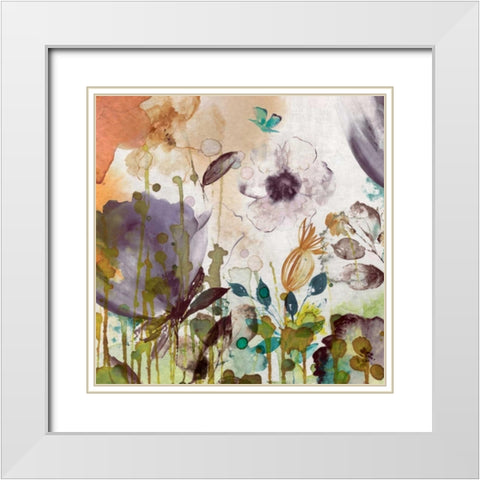 Autumn Song II White Modern Wood Framed Art Print with Double Matting by Jensen, Asia