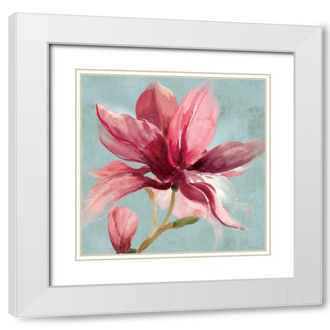 Sweetpea II White Modern Wood Framed Art Print with Double Matting by Jensen, Asia