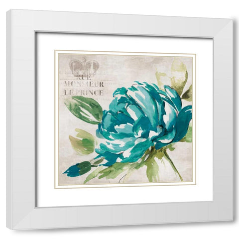 Caroline II White Modern Wood Framed Art Print with Double Matting by Jensen, Asia