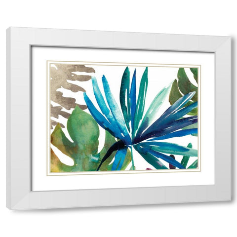 Tropic Sway I White Modern Wood Framed Art Print with Double Matting by Jensen, Asia