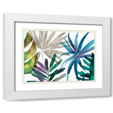 Tropic Sway II White Modern Wood Framed Art Print with Double Matting by Jensen, Asia