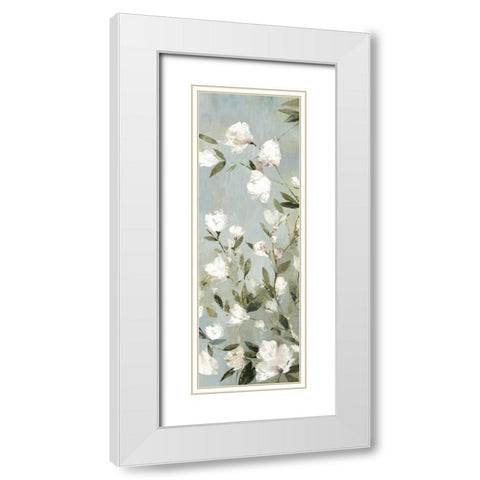 Magnolias II White Modern Wood Framed Art Print with Double Matting by Jensen, Asia