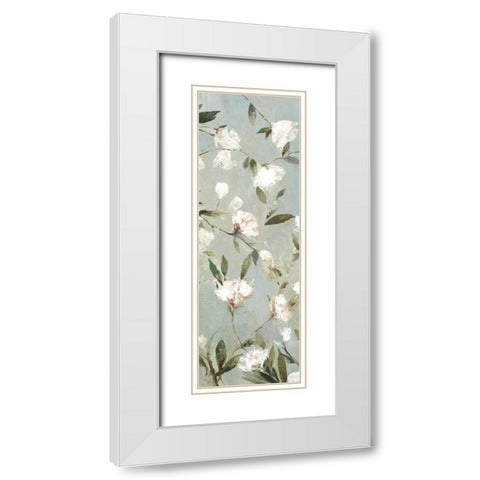 Magnolias III White Modern Wood Framed Art Print with Double Matting by Jensen, Asia