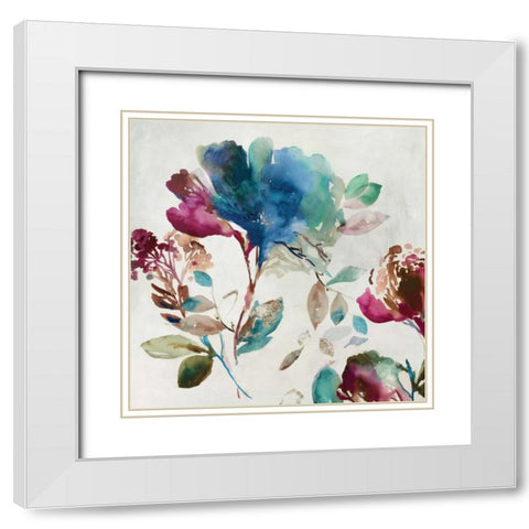 Blossoming I  White Modern Wood Framed Art Print with Double Matting by Jensen, Asia