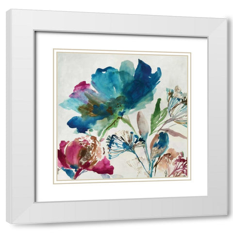 Blossoming II  White Modern Wood Framed Art Print with Double Matting by Jensen, Asia
