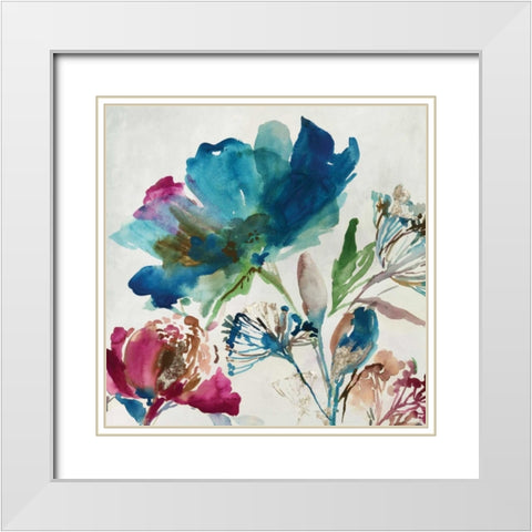 Blossoming II  White Modern Wood Framed Art Print with Double Matting by Jensen, Asia