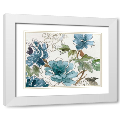 Japanese Garden II White Modern Wood Framed Art Print with Double Matting by Jensen, Asia