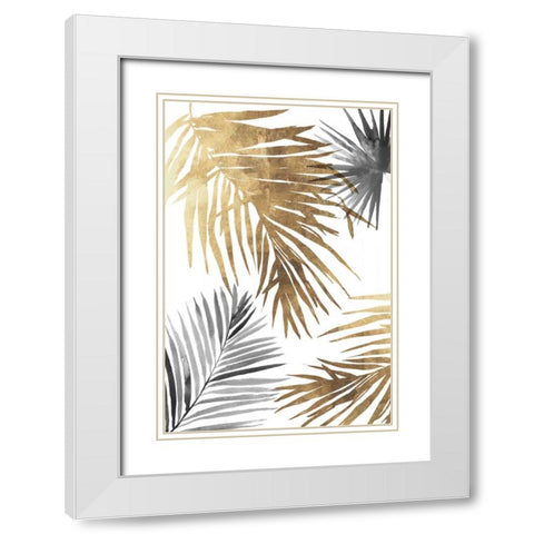 Tropical Palms II White Modern Wood Framed Art Print with Double Matting by Jensen, Asia
