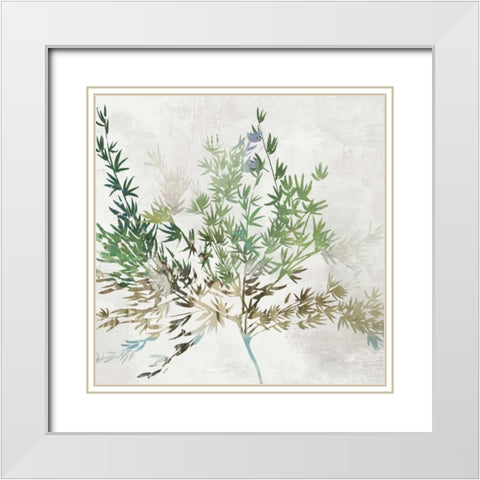Olive Branch White Modern Wood Framed Art Print with Double Matting by Jensen, Asia