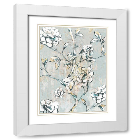 Bold White White Modern Wood Framed Art Print with Double Matting by Jensen, Asia