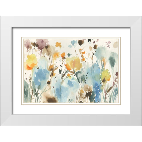 By the Garden White Modern Wood Framed Art Print with Double Matting by Jensen, Asia