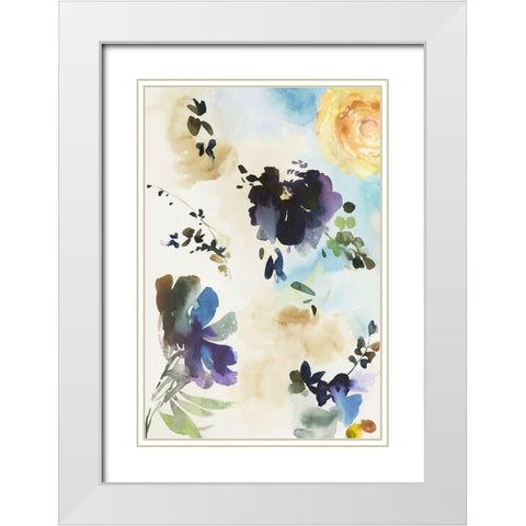 Adagio I White Modern Wood Framed Art Print with Double Matting by Jensen, Asia