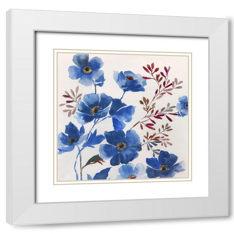 Dutch Blossom White Modern Wood Framed Art Print with Double Matting by Jensen, Asia