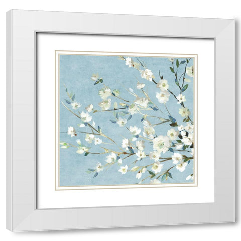 Calore I White Modern Wood Framed Art Print with Double Matting by Jensen, Asia