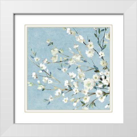 Calore I White Modern Wood Framed Art Print with Double Matting by Jensen, Asia