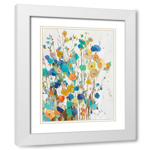 Spring Garden I  White Modern Wood Framed Art Print with Double Matting by Jensen, Asia