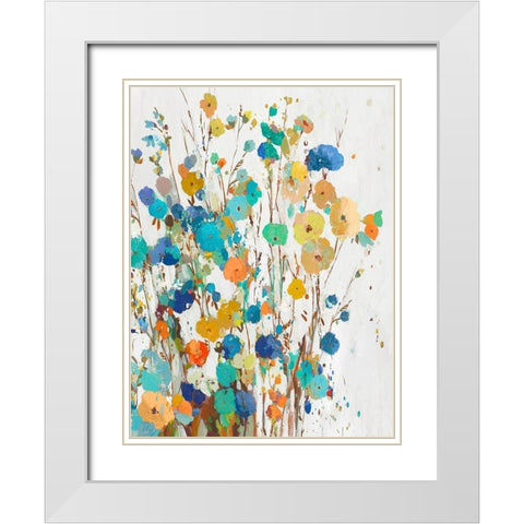 Spring Garden I  White Modern Wood Framed Art Print with Double Matting by Jensen, Asia
