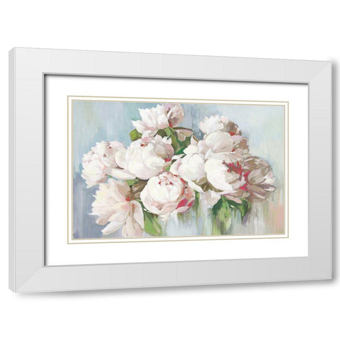 June Flowers  White Modern Wood Framed Art Print with Double Matting by Jensen, Asia