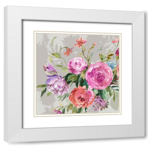 Botanical Bouquet  White Modern Wood Framed Art Print with Double Matting by Jensen, Asia