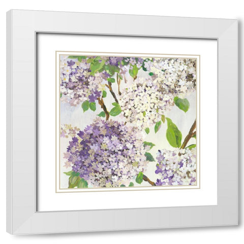 Summer Hydrangea I  White Modern Wood Framed Art Print with Double Matting by Jensen, Asia