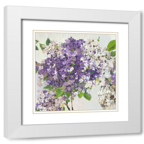 Summer Hydrangea II  White Modern Wood Framed Art Print with Double Matting by Jensen, Asia