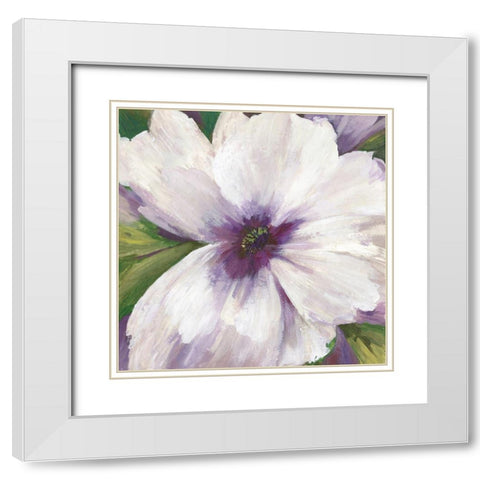 Violet Orchid II  White Modern Wood Framed Art Print with Double Matting by Jensen, Asia