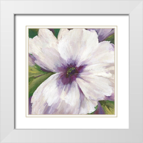 Violet Orchid II  White Modern Wood Framed Art Print with Double Matting by Jensen, Asia
