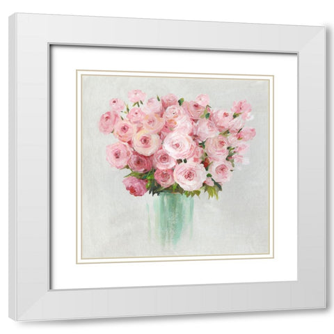 Roses Roses  White Modern Wood Framed Art Print with Double Matting by Jensen, Asia