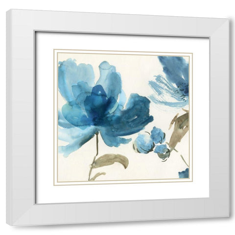 Blue Morning I  White Modern Wood Framed Art Print with Double Matting by Jensen, Asia