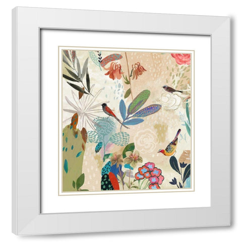 Where the Passion Flower Grows I White Modern Wood Framed Art Print with Double Matting by Jensen, Asia