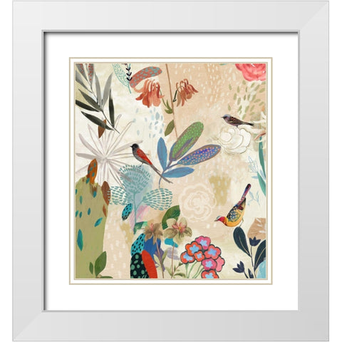 Where the Passion Flower Grows I White Modern Wood Framed Art Print with Double Matting by Jensen, Asia