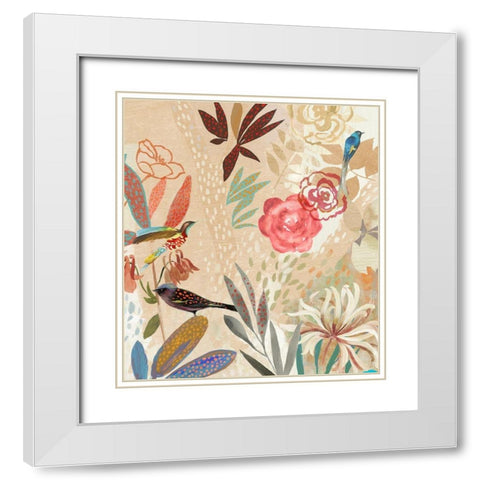 Where the Passion Flower Grows II White Modern Wood Framed Art Print with Double Matting by Jensen, Asia