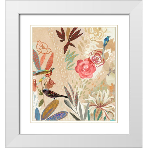Where the Passion Flower Grows II White Modern Wood Framed Art Print with Double Matting by Jensen, Asia