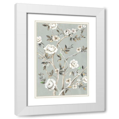 A Flower For You I White Modern Wood Framed Art Print with Double Matting by Jensen, Asia