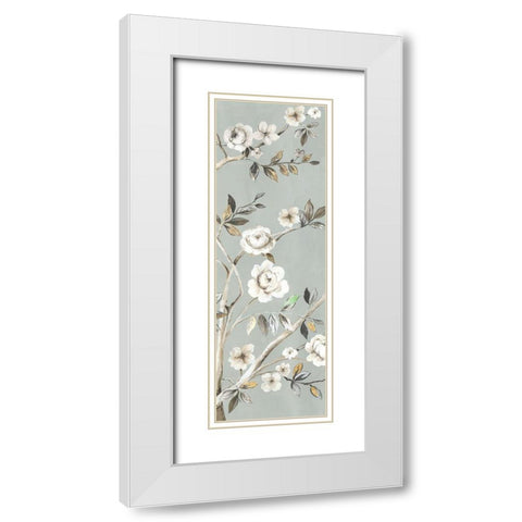A Flower For You II White Modern Wood Framed Art Print with Double Matting by Jensen, Asia