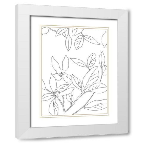 Delicate Movement II White Modern Wood Framed Art Print with Double Matting by Jensen, Asia