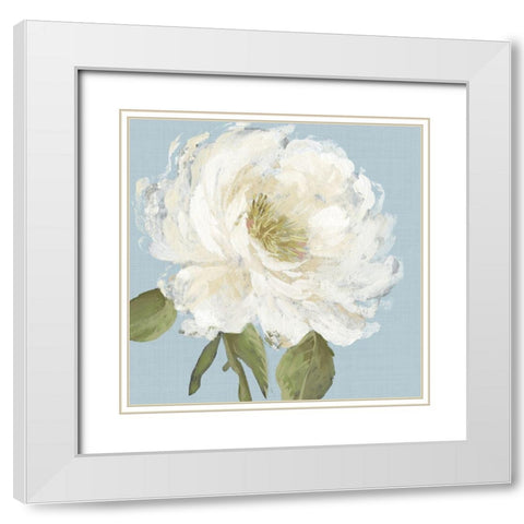 Flowers by the Sea I White Modern Wood Framed Art Print with Double Matting by Jensen, Asia