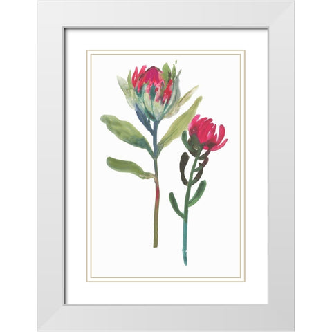 Spring is Purple II White Modern Wood Framed Art Print with Double Matting by Jensen, Asia